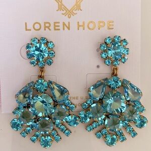 😍BEAUTIFUL LOREN HOPE WILLA EARRINGS IN AQUA- SOLD OUT!